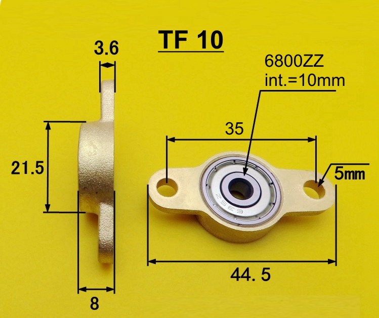 Rulment in carcasa cu flansa TF10 , int. 10mm